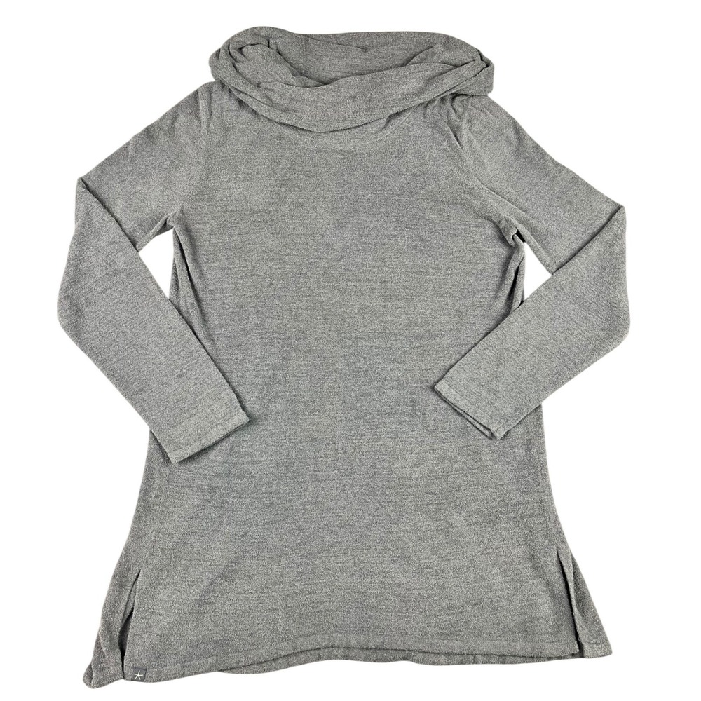 Barefoot Dreams CozyChic Ultra Lite Cowl Neck Tunic Sweater Grey Womens Large